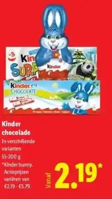 Lidl Kinder chocolade aanbieding