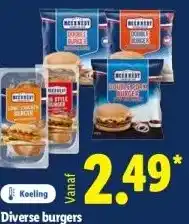 Lidl Diverse burgers aanbieding