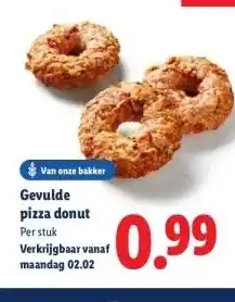 Lidl Gevulde pizza donut aanbieding