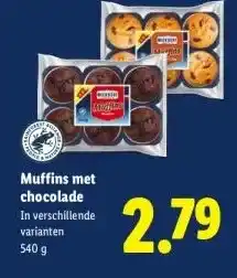 Lidl Muffins met chocolade aanbieding