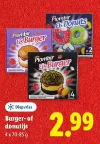 Lidl Burger-of donutijs aanbieding