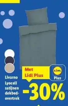 Lidl Livarno Lyocell satijnen dekbed- overtrek aanbieding