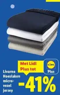 Lidl Livarno Hoeslaken micro- vezel aanbieding