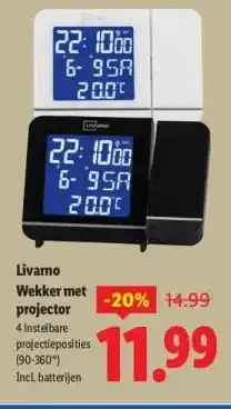 Lidl Livarno Wekker projector aanbieding