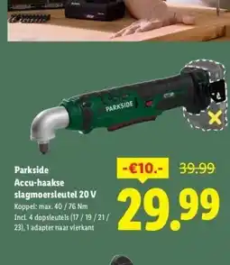 Lidl Parkside Accu-haakse slagmoersleutel 20 V aanbieding