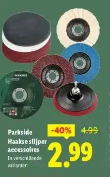 Lidl Parkside Haakse slijper accessoires aanbieding