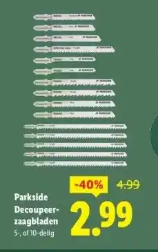 Lidl Parkside Decoupeer- zaagbladen aanbieding