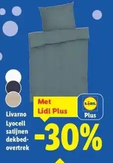 Lidl Lyocell satijnen dekbed- overtrek aanbieding