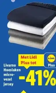 Lidl Livarno Hoeslaken micro- vezel jersey aanbieding