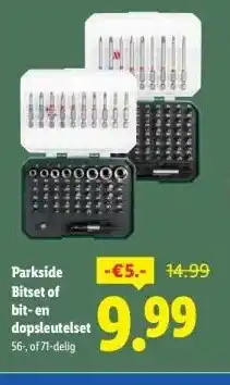 Lidl Parkside Bistel of bit-en dopsleuteleset aanbieding