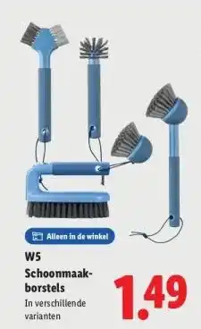 Lidl W5 Schoonmaak- borstels aanbieding