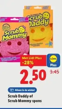Lidl Scrub Daddy of Scrub Mommy spons aanbieding