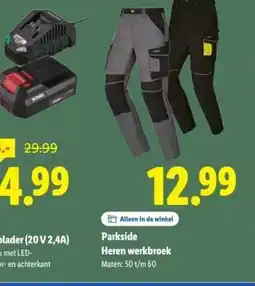 Lidl Parkside Accu (20 V 2Ah) + oplader (20 V 2,4A) aanbieding