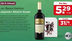 PLUS Les Beauchamps Languedoc Réserve Rouge aanbieding
