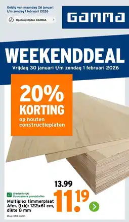 GAMMA Multiplex timmerplaat aanbieding