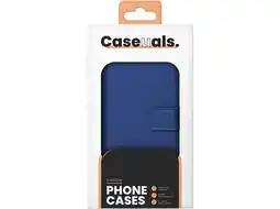 MediaMarkt Caseuals Genuine Leather Wallet Bookcase Apple Iphone 14 - Blauw aanbieding