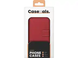 MediaMarkt Caseuals 2-in-1 Leather Wallet Bookcase Voor Samsung Galaxy S23 Fe Rood aanbieding