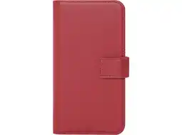 MediaMarkt Caseuals Genuine Leather Wallet Bookcase Telefoonhoesje Voor Samsung Galaxy S24 Rood aanbieding