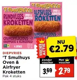 Vomar Voordeelmarkt Diepvries 'T Smulhuys Oven & Airfryer Kroketten aanbieding