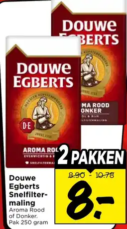 Vomar Voordeelmarkt Douwe Egberts Snelfiltermaling aanbieding