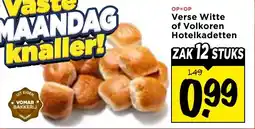 Vomar Voordeelmarkt Verse Witte of Volkoren Hotelkadetten aanbieding