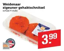 Coop Weidenaar zigeuner gehaktschnitzel aanbieding