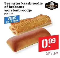 Coop Beemster kaasbroodje of Brabants worstenbroodje aanbieding