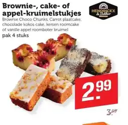 Coop Brownie-, cake-of appel-kruimelstukjes aanbieding