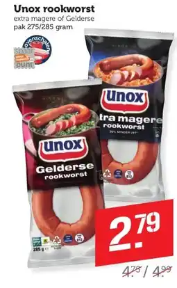 Coop Unox rookworst aanbieding