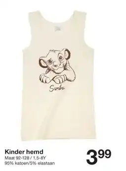 Zeeman Kinder hemd aanbieding