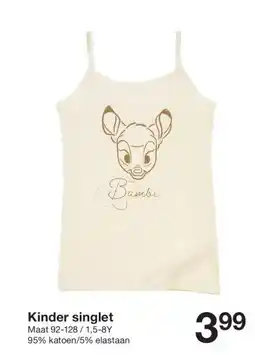 Zeeman Kinder singlet aanbieding