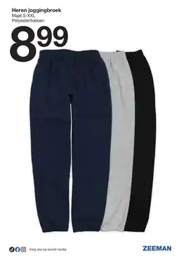Zeeman Heren joggingbroek aanbieding