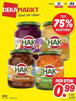 Dekamarkt HAK aanbieding