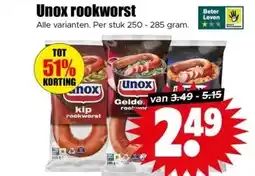 Dirk Unox rookworst aanbieding
