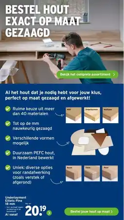 GAMMA Underlayment Elliots Pine18 mm aanbieding