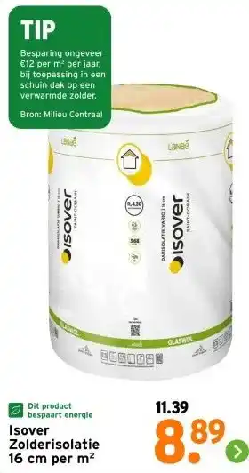 GAMMA Isover Zolderisolatie 16 cm aanbieding