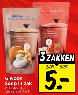 Vomar Voordeelmarkt G'woon Soep in zak aanbieding