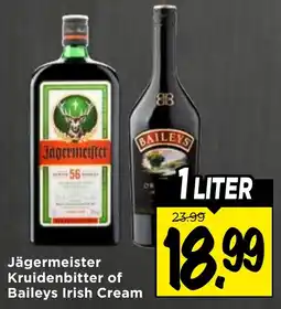 Vomar Voordeelmarkt Jagermeister Kruidenbitter of Baileys Irish Cream aanbieding