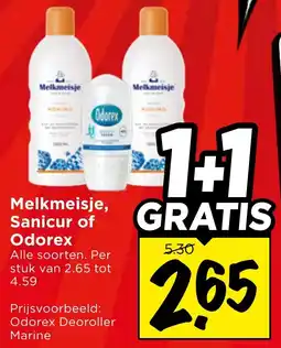 Vomar Voordeelmarkt Melkmeisje, Sanicur of Odorex aanbieding