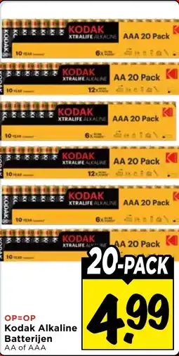 Vomar Voordeelmarkt Kodak Alkaline Batterijen aanbieding