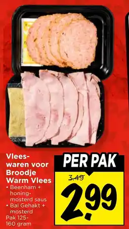 Vomar Voordeelmarkt Vleeswaren voor Broodje Warm Vlees aanbieding