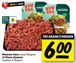 Nettorama Shoarma vlees of Vivera shoarma aanbieding