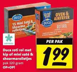Nettorama Duca roti rol met kip of mini saté & shoarmarolletjes aanbieding