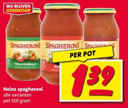 Nettorama Heinz spagheroni aanbieding