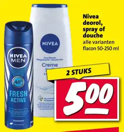 Nettorama Nivea deorol, spray of douche aanbieding
