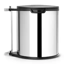 Bol.com Afvalverzamelaar 15 liter 'Built-in Bin' met kunststof binnenemmer Brilliant Steel aanbieding