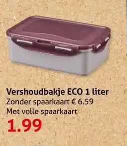 Hoogvliet Vershoudbakje ECO 1 liter aanbieding