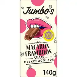 Jumbo Jumbo's Melkchocolade Macaron Framboos Limited Edition 140 g aanbieding
