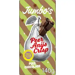 Jumbo Jumbo's Pure Chocolade Peer Anijs Crisp 140 g aanbieding