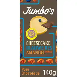Jumbo Jumbo's Pure Chocolade Cheesecake Blauwe Bes & Amandel 140 g aanbieding